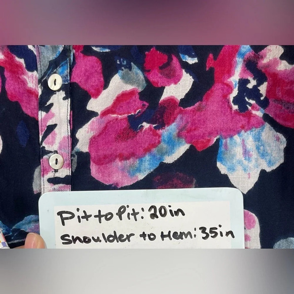 Bombay Paisley Floral Cotton Button Down Tunic Dress Women’s Medium - Picture 10 of 11